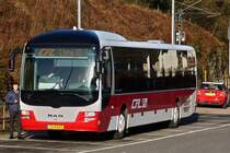 EU 8920 MAN Lion's Regio des CFL als SEV zwischen Wiltz und Kautenbach unterwegs. 11.03.2017