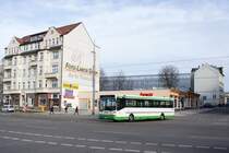 Bus Chemnitz: Mercedes-Benz O 407 der RVE (Regionalverkehr Erzgebirge GmbH), aufgenommen im M�rz 2017 am Omnibusbahnhof in Chemnitz.
