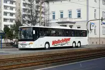 Setra S 419 UL vom Omnibusbetrieb Wollschläger, aufgenommen im März 2017 im Stadtgebiet von Gotha.