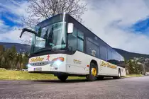 Ein Setra S 415 NF von Siebler Reisen, aufgenommen am 2.3.2017, nahe der Haltestelle Gröfelhof Ort.
Unterwegs war der Bus auf der Kfl. 5021 als Kurs 11 (Oberdrauburg Bahnhof - Gerlamoos).