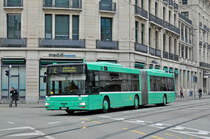 MAN Bus 767 im Einsatz für die wegen einer Baustelle umgeleiteten Linie 2. Hier fährt der Bus zur Haltestelle Markthalle. Die Aufnahme stammt vom 24.03.2017.