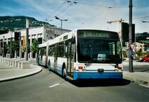 VMCV Clarens Nr. 9 Van Hool Gelenktrolleybus am 10. August 2008 Vevey, Bahnhof