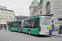 Mercedes Citaro 7049, auf der Linie 50, wartet an der Endstation beim Bahnhof SBB. Die Aufnahme stammt vom 24.03.2017.