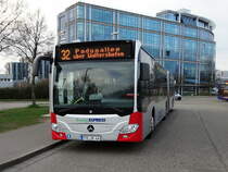 Tuniberg Express Mercedes Benz Citaro 2 G am 20.03.17 an der Haltestelle Haid