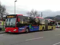 Freiburger VAG Mercedes Benz Citaro 2 G Wagen 910 am 20.03.17 an der Haltestelle Haid