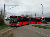 Freiburger VAG Mercedes Benz Citaro 1 Facelift G Wagen 902 am 21.03.17 in Haid