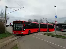 Freiburger VAG Mercedes Benz Citaro 1 Facelift G Wagen 902 am 21.03.17 in Haid