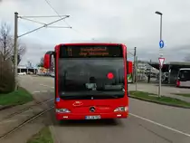 Freiburger VAG Mercedes Benz Citaro 1 Facelift G Wagen 902 am 21.03.17 in Haid