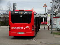 Freiburger VAG Mercedes Benz Citaro 1 Facelift G Wagen 903 am 21.03.17 in Haid