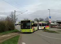 Freiburger VAG Mercedes Benz Citaro 1 Facelift G Wagen 993 am 21.03.17 in Haid