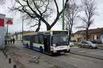 Rumänien / Bus Arad: Mercedes-Benz O 405 N (ehemals EVAG Essen) der Compania de Transport Public SA Arad (CTP Arad SA), aufgenommen im März 2017 im Stadtgebiet von Arad.