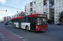 Rumänien / Bus Arad: Mercedes-Benz O 405 N (ehemals HAVAG Halle/Saale) der Compania de Transport Public SA Arad (CTP Arad SA), aufgenommen im März 2017 im Stadtgebiet von Arad.