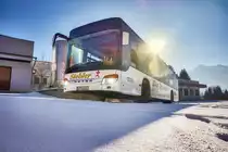 Ein Setra S 415 NF von Siebler Reisen, aufgenommen am 27.1.2017 in Greifenburg.