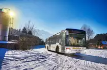 Ein Setra S 415 NF von Siebler Reisen, aufgenommen am 27.1.2017 in Greifenburg.