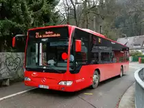 Freiburger VAG Mercedes Benz Citaro 1 Facelift Wagen 857 am 22.03.17 in Günterstal