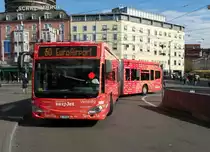 BVB Mercedes Benz Citaro 2 G Wagen 7050 (easy Jet Vollwerbung) am 23.03.17 in Basel SBB Bhf