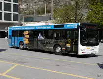Postauto / Ortsbus Brig - MAN Lion`s City VS 449117 vor dem Bahnhof in Brig am 01.04.2017