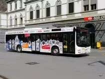 Postauto / Ortsbus Brig - MAN Lion`s City VS 449119 vor dem Bahnhof in Brig am 01.04.2017