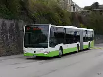 TransN - Mercedes Citaro  Nr.375  NE 146375 in Neuchatel am  02.04.2017