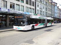 asm Seeland - MAN Lion`s City Nr.48 BE 703520 unterwegs in der Stadt Biel am 10.04.2017