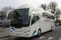 Irizar i 6 Reisebus der spanischen Fa. Agostense am 11.4.2012 in Tralee in Irland.