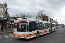 Rumänien / Bus Arad: MAN NG (ehemals Linz, Österreich) von PITO TRANS S.R.L. ARAD, aufgenommen im März 2017 im Stadtgebiet von Arad.