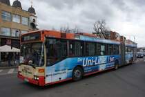 Rumänien / Bus Arad: Mercedes-Benz O 405 GN (ehemals SWT Stadtwerke Trier Verkehrs-GmbH) von PITO TRANS S.R.L. ARAD, aufgenommen im März 2017 im Stadtgebiet von Arad.