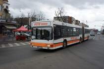 Rumänien / Bus Arad: MAN NG (ehemals Linz, Österreich) von PITO TRANS S.R.L. ARAD, aufgenommen im März 2017 im Stadtgebiet von Arad.