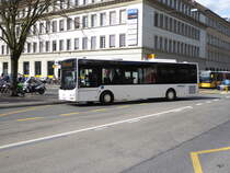 Funi Car Biel - MAN Lion`s City  BE  107904 unterwegs vor dem Bahnhof Biel am 28.03.2017