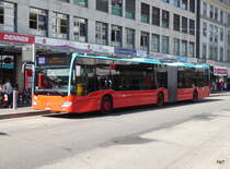 VB Biel - Mercedes Citaro Nr.166  BE 821166 unterwegs in Biel am 10.04.2017 