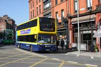 Volvo Doppeldecker Stadtbus in der City von Dublin am 8.4.2017.