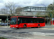 Im Schienenersatzverkehr -SEV S41&S42 (Ring), Mercedes-Benz Citaro, VG-B 27,  von ''urb - unser roter bus'' GmbH in Berlin /Tegeler Weg im April 2017.