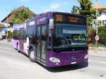 RBS / Ortsbus Lyss - Mercedes Citaro  Nr.211  BE  800211 beim verlassen der Provisorischen Haltestelle beim Bahnhof Lyss am 22.04.2017