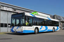 MAN Gasbus 87, der A-Welle Olten Gösgen, gibt wegen einer Reparatur ein Gastspiel in der Garage Rankstrasse. Die Aufnahme stammt vom 24.04.2017.