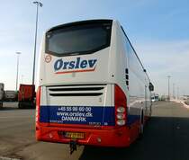 Volvo 9700 Hochdecker Reisebus am 28.03.17 im Fährhafen Rostock