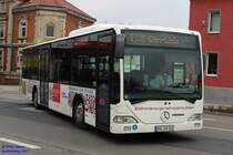 Mercedes-Benz O 530 Ü der Südbrandenburger Nahverkehrsgesellschaft mbH Senftenberg, 2017 als City-Linie C3 (634) zum Erlebnisbad in Senfenberg.