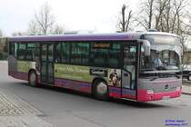 Mercedes-Benz O 345 H der Südbrandenburger Nahverkehrsgesellschaft mbH Senftenberg, 2017 als Betriebsfahrt in Senfenberg.