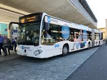 C2 der VZO mit Werbung für Züri Ost am 30.4.17 beim Bahnhof Uster.