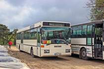 Brandenburg, Mühlenfeld - ein O407 bahnt sich den Weg in Richtung Landstraße. Zum Wagen : ex DH-T 138 - ex K. Bernhardt, Sarstedt HI-KB 411 -
ex WDR, Wyk auf Föhr NF-CA 512 - ex Vorführwagen MA-AZ 422. 23.04.2017

