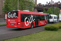 Wagen 22 der Völklinger Verkehrsbetriebe ein MAN LC 323 mit EZ 2013 am 10.05.2017.