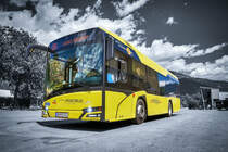 Mit der Einführung des Stadtbussystems in Lienz, zum Fahrplanwechsel im Dezember 2016, wurden auch neue Fahrzeuge angeschafft.
Nachdem beim ÖBB-Postbus anfangs noch winzige Busse von Neoplan und MAN unterwegs waren, verkehren seit Anfang April hier drei nagelneue New SOLARIS Urbino 10,5.
Hier zu sehen ist einer der Busse bei der Haltestelle Lienz Bahnhof am 10.5.2017.
Unterwegs war der Bus auf der Linie 6 (Lienz Michaelsplatz - Gaimberg - Lienz Bahnhof).