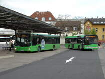 RhönEnergie MAN Lions City und Solaris Urbino 12 am 12.05.17 in Fulda ZOB