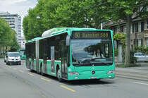 Mercedes Citaro 701, auf der Linie 50 fährt zur Endstation am Bahnhof SBB. Die Aufnahme stammt vom 12.05.2017.