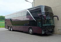 Setra 431 DT ex-Schuy Bistrotbus, actuellement à la carrosserie Remund AG, Büchslen, en préparation pour un nouveau propriétaire, soit Zysset Bistrobus. 