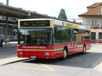 ASKA - MAN Bus Nr.2  BE 28783 bei den Haltestellen am Bahnhof Spiez am 16.08.2008