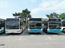 Drei Stadtverkehr Maintal Mercedes Benz Citaro 1 Facelift am 04.06.17 auf den Betriebshof der Stadt Maintal im Rahmen des Tag der Offenen Tür der Feuerwehr