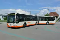 RBS Bahnersatz Solothurn-Fraubrunnen nach Blitzeinschlag im Stellwerk B�tterkinden; RBS Citaro I Nr. 34 in Fraubrunnen, 02.06.2017.