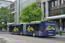Mercedes Citaro 89 der AAGL, auf der Linie 80, wartet an der Haltestelle Aeschenplatz. Die Aufnahme stammt vom 07.06.2017.
