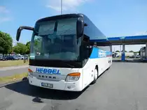 Setra 416 GT-HD der Firma Hebbel Busreisen am 28.05.17 in Magdeburg