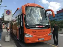 Irizar Teamcar vom Team CCC am 12.6.17 in Bern.